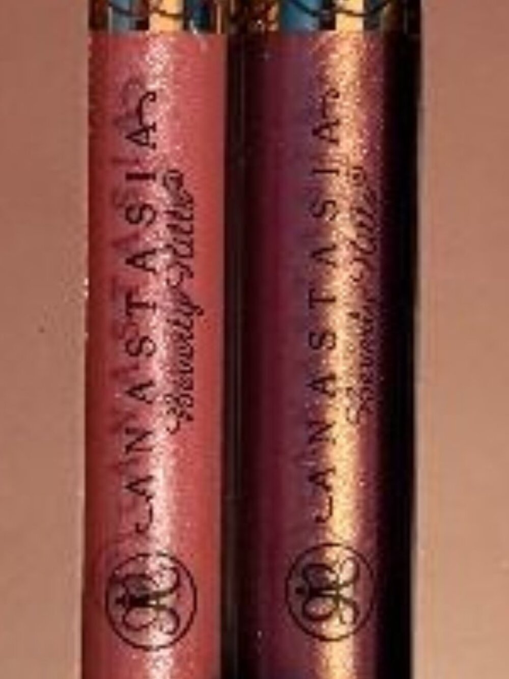 NEW ANASTASIA BEVERLY HILLS HIGH SHINE LIP GLOSS DUO METALLIC ROSE & ST. TROPEZ - Picture 2 of 9